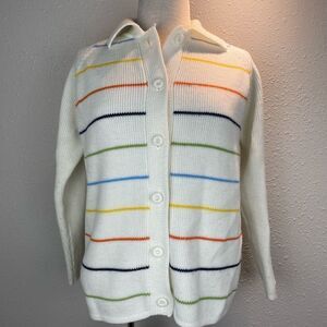 Vintage Zado of California Womens Striped Cardigan Size L
